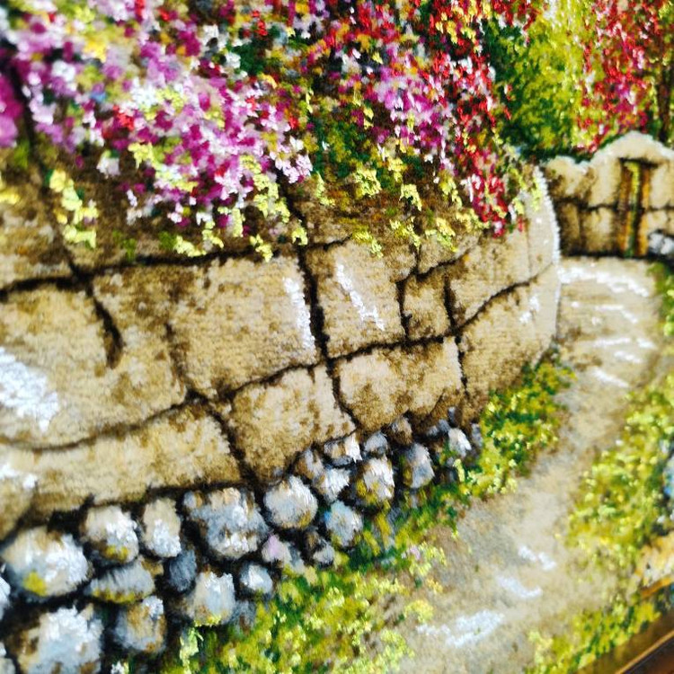 تابلو فرش طرح طبیعت.دستباف.رج40